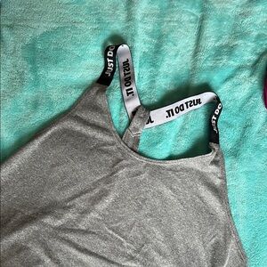Nike Heather Gray Tank with Branded Straps